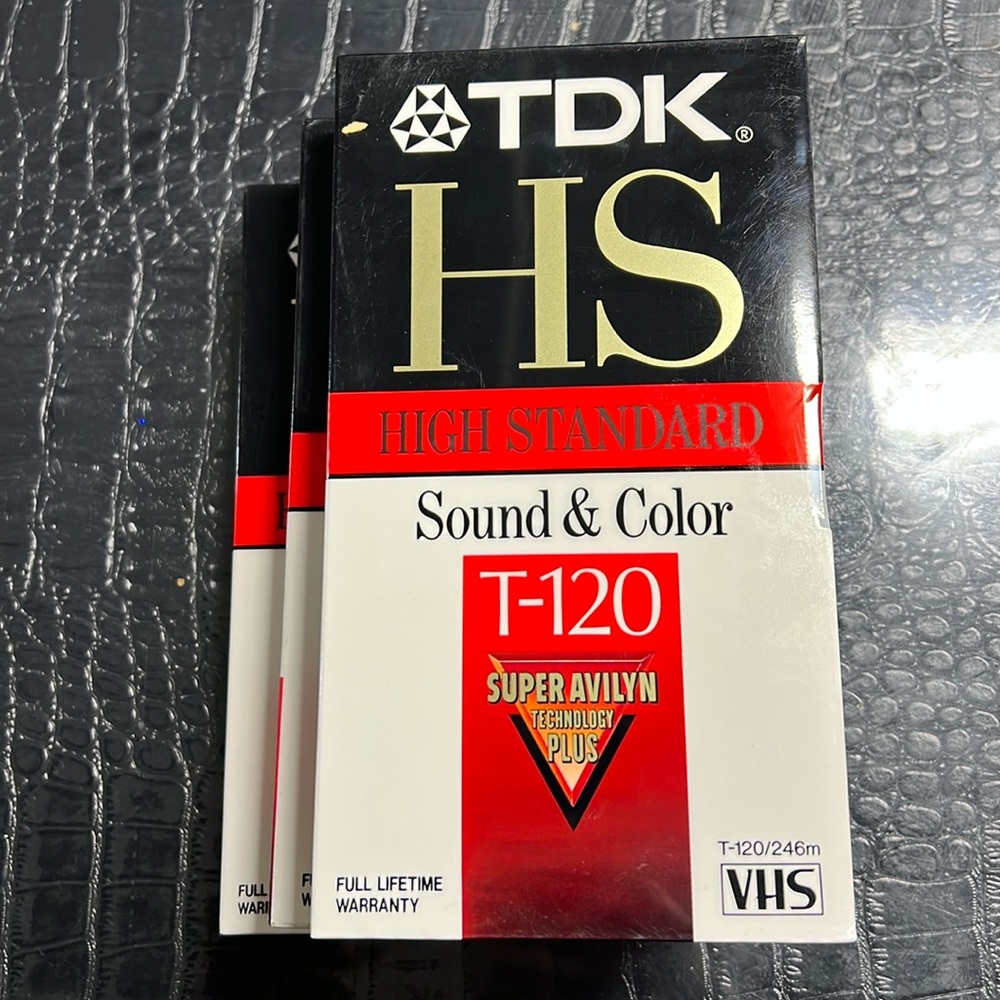TDK HS T-120 VHS tape 3 blank